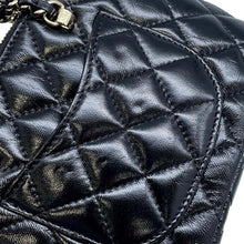 Load image into Gallery viewer, CHANEL Matelasse Chain Clutch Shoulder Bag Black AP3354 Shiny Lambskin Size Small
