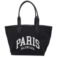 将图像加载到图库查看器中，BALENCIAGA Jumbo Tote Bag Black/White 692068 Canvas Leather Size Small
