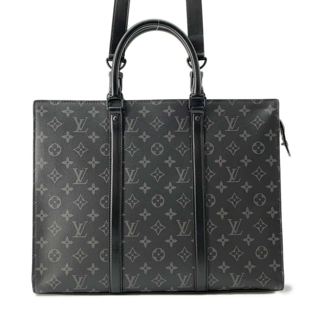 LOUIS VUITTON Sac Plat / Horizontal Zip Noir M45265 Monogram Eclipse