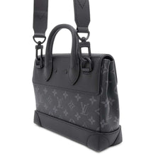 将图像加载到图库查看器中，LOUIS VUITTON Steamer Noir M46953 Monogram Eclipse Size PM
