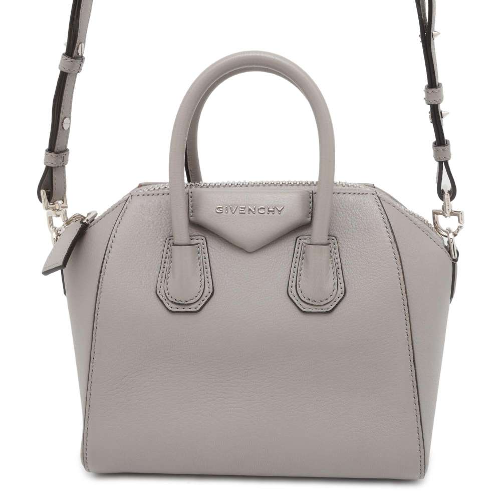 Givenchy Antigona 2WAY Handbag Pearl Grey BB50TNB1R1 Leather Size Mini