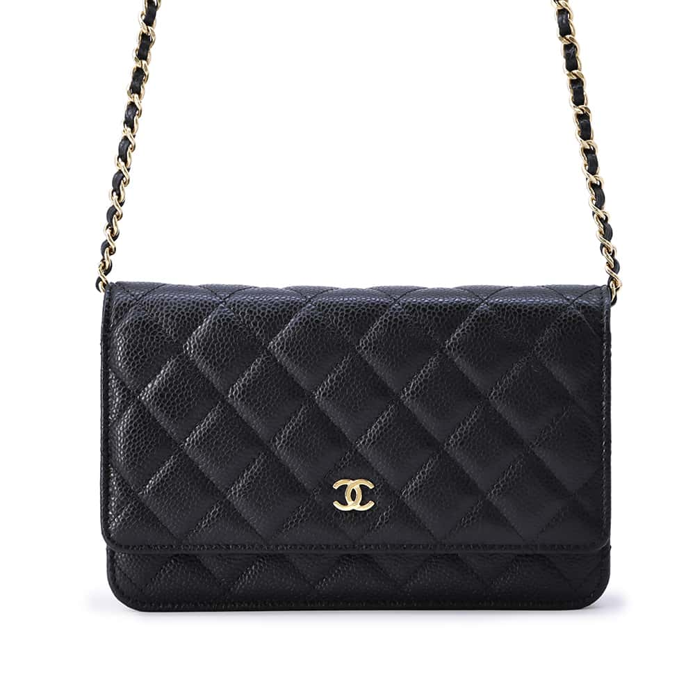 CHANEL Matelasse Classic Flap Chain Wallet BlackAP0250 Caviar Leather