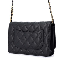 Load image into Gallery viewer, CHANEL Matelasse Classic Flap Chain Wallet BlackAP0250 Caviar Leather
