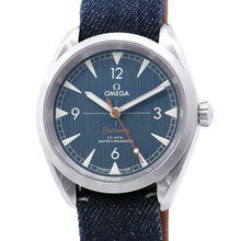 Load image into Gallery viewer, OMEGA Seamaster Railmaster W40mm Stainless Steel NATO Blue Dial 220.12.40.20.03.001
