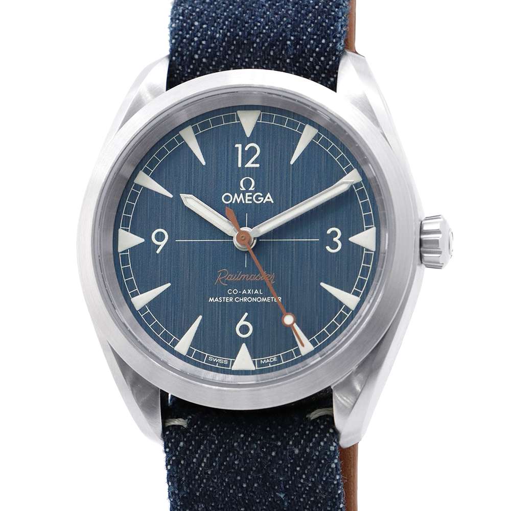 OMEGA Seamaster Railmaster W40mm Stainless Steel NATO Blue Dial 220.12.40.20.03.001