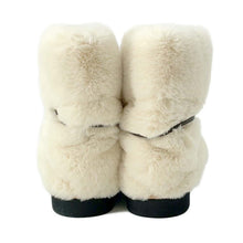 Load image into Gallery viewer, LOUIS VUITTON Fur EncreBoots Ivory/Brown Fur Leather Size 37
