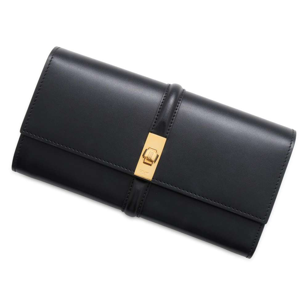 CELINE Large Wallet 16 Sais Black 10M033CQ7.38NO Calf Leather