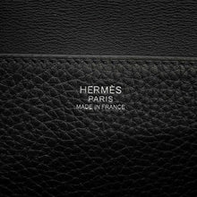 将图像加载到图库查看器中，HERMES Halzan Black Taurillon Clemence Size 25
