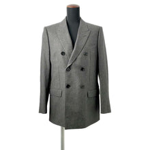 Load image into Gallery viewer, CELINE Striped Double Pressed Tailored Jacket Size 38 Gray 2V120065K Wool 100%
