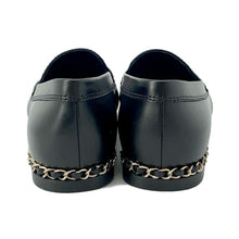 Load image into Gallery viewer, CHANEL CC logo loafers Black G35067 Leather Size 36H
