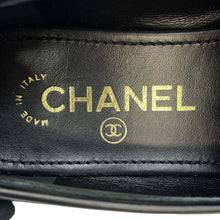 Load image into Gallery viewer, CHANEL CC logo loafers Black G35067 Leather Size 36H
