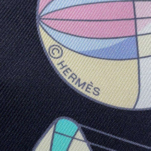 Load image into Gallery viewer, HERMES Twilly Madness in the Sky Les Folies Du Ciel Black/JauneSoufre/Multicolor Silk100%
