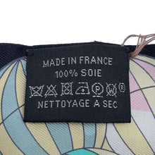 Load image into Gallery viewer, HERMES Twilly Madness in the Sky Les Folies Du Ciel Black/JauneSoufre/Multicolor Silk100%
