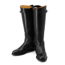 将图像加载到图库查看器中，HERMES Jumping Boots Black Box Calf Leather Size 37
