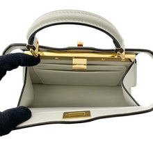 将图像加载到图库查看器中，FENDI Peekaboo Icy You White 8BN335 Leather Size Petit
