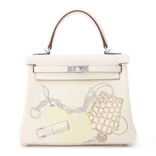 将图像加载到图库查看器中，HERMES Kelly Retourne IN AND OUT Nata Swift Leather Size 25
