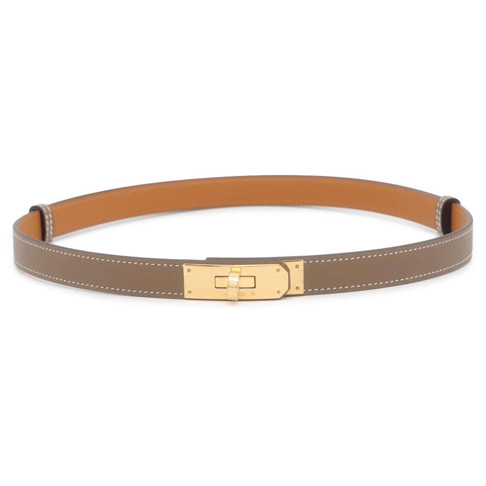 HERMES Kelly Belt Etoupe Epsom