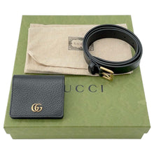 将图像加载到图库查看器中，GUCCI Belt Wallet Black 699304 Leather
