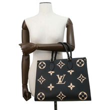 将图像加载到图库查看器中，LOUIS VUITTON Onthego Noir/Beige M45495 Bicolor Monogram Empreinte Leather Size MM
