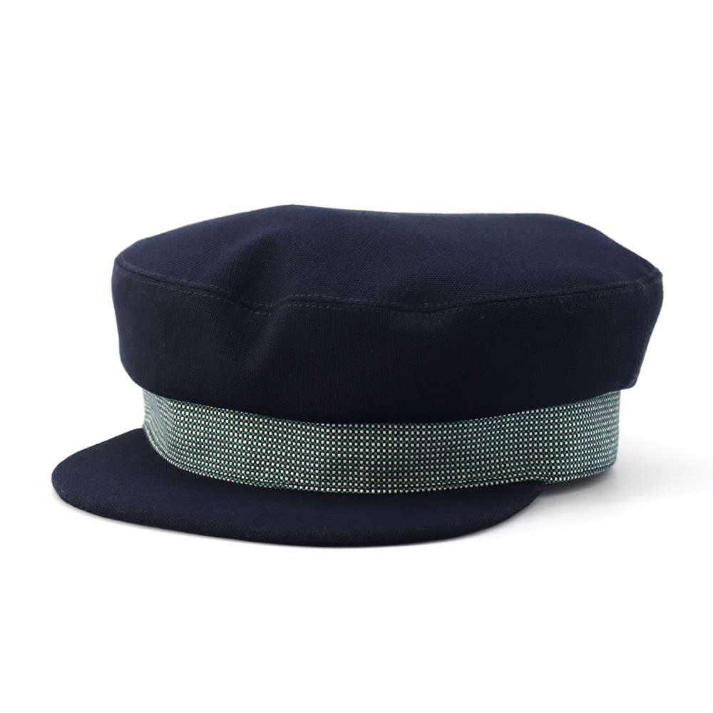 HERMES Sellier Caval Cap Size 57 Blue Nuit/Marine Chambray 60% Cotton 38% Other 2%