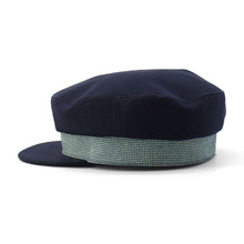 Load image into Gallery viewer, HERMES Sellier Caval Cap Size 57 Blue Nuit/Marine Chambray 60% Cotton 38% Other 2%
