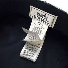 将图像加载到图库查看器中，HERMES Sellier Caval Cap Size 57 Blue Nuit/Marine Chambray 60% Cotton 38% Other 2%
