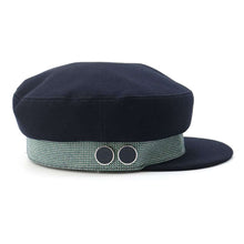 Load image into Gallery viewer, HERMES Sellier Caval Cap Size 57 Blue Nuit/Marine Chambray 60% Cotton 38% Other 2%
