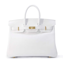 将图像加载到图库查看器中，HERMES Birkin New White Swift Leather Size 25
