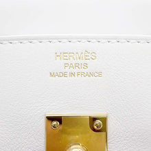 将图像加载到图库查看器中，HERMES Birkin New White Swift Leather Size 25
