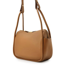 将图像加载到图库查看器中，PRADA PRADA Darling Soft Grain Leather Handbag Camel 1BA451 Leather
