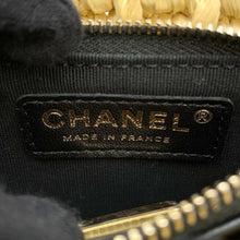 将图像加载到图库查看器中，CHANEL 2024 Cruise Collection Flap Bag Black/White/BeigeAS4556 Blade Raffia Lambskin Size Mini
