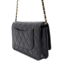 将图像加载到图库查看器中，CHANEL Matelasse Classic Chain Wallet Icon Black AP0250 Lambskin
