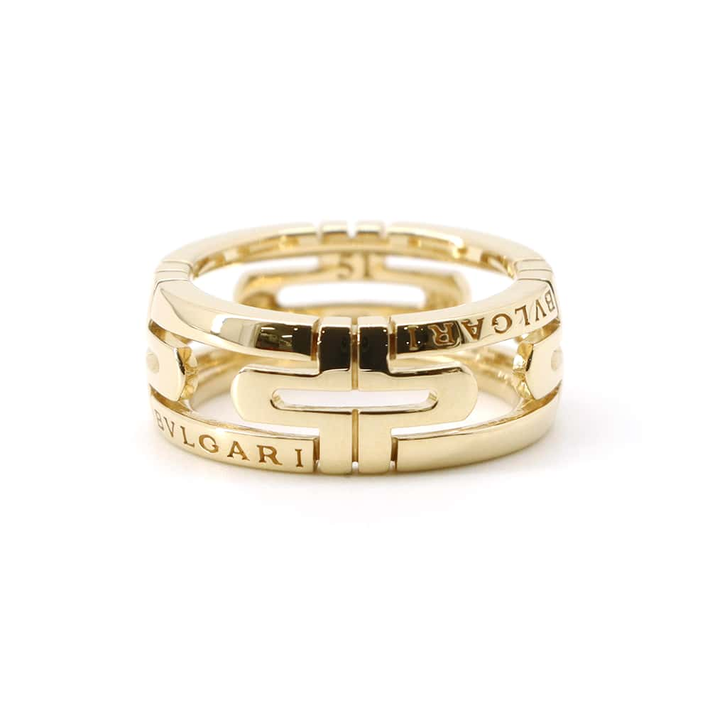 BVLGARI Parentesi Ring Size 51/#11 18K Yellow Gold