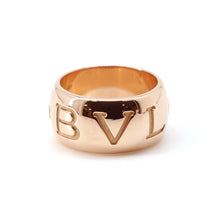 Load image into Gallery viewer, BVLGARI Monologo Ring Size 50/#10 18K Pink Gold
