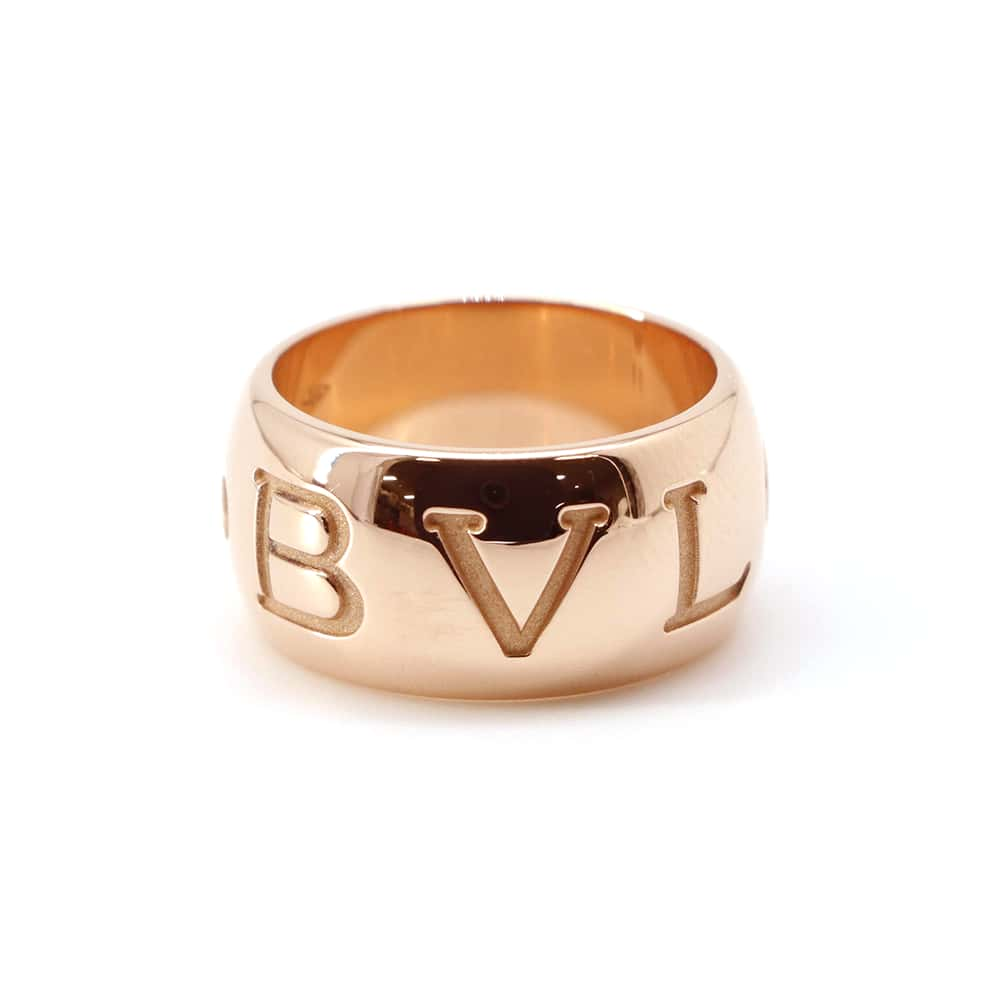 BVLGARI Monologo Ring Size 50/#10 18K Pink Gold