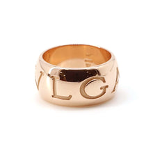 Load image into Gallery viewer, BVLGARI Monologo Ring Size 50/#10 18K Pink Gold
