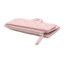 将图像加载到图库查看器中，CHANEL Matelasse Classic Zip Card Case Pink AP2570 Caviar Leather
