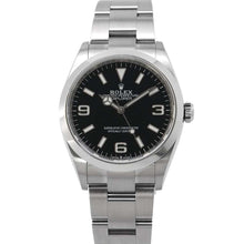 将图像加载到图库查看器中，ROLEX Explorer W36mm Stainless Steel Black Dial124270
