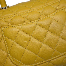 将图像加载到图库查看器中，CHANEL Matelasse Coco Handle 2wayChainShoulder Yellow A92990 Caviar Leather Size XS
