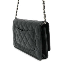 将图像加载到图库查看器中，CHANEL Matelasse Classic Chain Wallet Black AP0250 Caviar Leather
