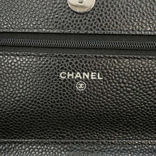 将图像加载到图库查看器中，CHANEL Matelasse Classic Chain Wallet Black AP0250 Caviar Leather
