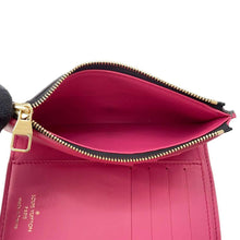 将图像加载到图库查看器中，LOUIS VUITTON Portefeuille Capucine Compact Noir/Hot pink M62157 Taurillon Leather
