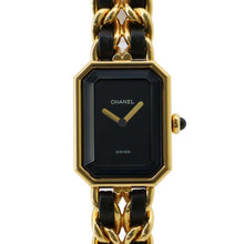 Load image into Gallery viewer, CHANEL Premiere W20mm×H26ｍｍ Gold Plated Leather Black Dial H0001
