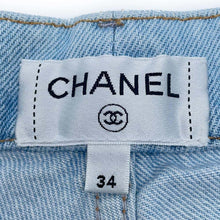 将图像加载到图库查看器中，CHANEL Wide denim Size 34 Blue P76361 Cotton100%
