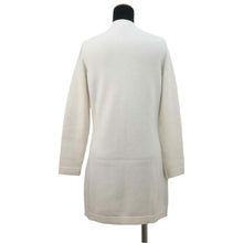 将图像加载到图库查看器中，CHANEL Long cardigan Size 34 White P73485 Cashmere100%
