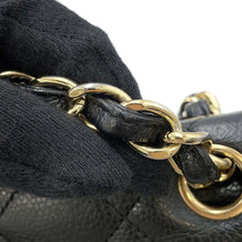 将图像加载到图库查看器中，CHANEL Jumbo Matelasse W Flap ChainShoulder Bag Black A58601 Caviar Leather Size 34
