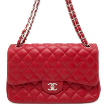 将图像加载到图库查看器中，CHANEL Matelasse W Flap ChainShoulder Bag Red A58600 Lambskin Size 30
