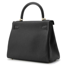 将图像加载到图库查看器中，HERMES Kelly Retourne Black Togo Leather Size 28
