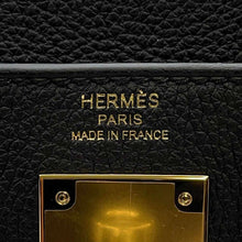 将图像加载到图库查看器中，HERMES Kelly Retourne Black Togo Leather Size 28
