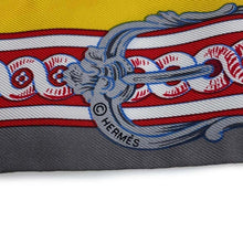 Load image into Gallery viewer, HERMES Twilly Brid de Cool Gris/Jaune Vif/Rouge Silk100%
